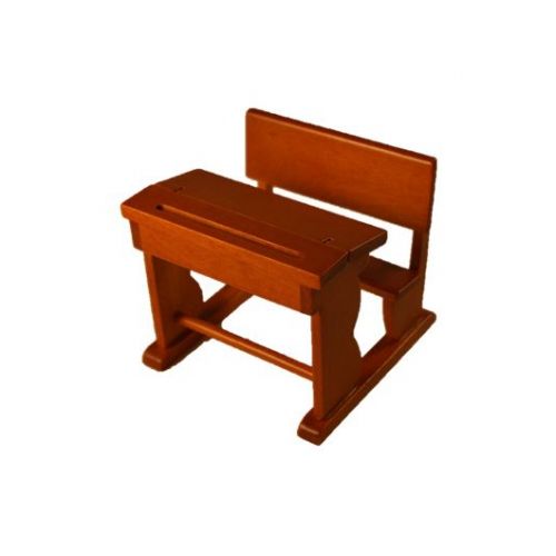 Schulbank mittelbraun 7x6,5cm - 3