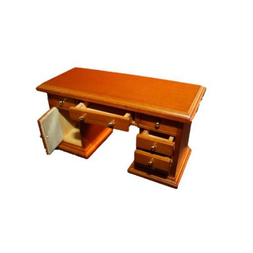 Schreibtisch Holz mittelbraun - 2