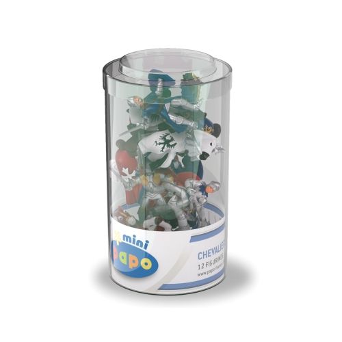 Papo 33022 - Mini Ritter im Kunststoffbehälter, 12 Stück