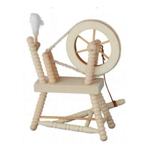 Spinnrad 7 x 9 cm Natur