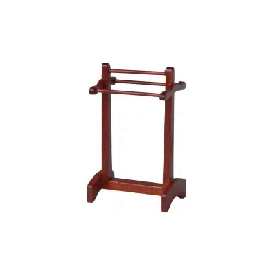 Handtuchalter mahagony  mit 2 weissen Handtüchern