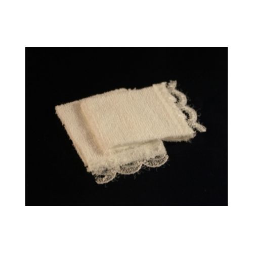 Handtuchalter mahagony  mit 2 weissen Handtüchern - 2