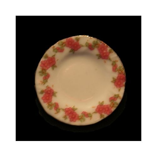 4 Teller mit Rosendesign 3,2cm - 2