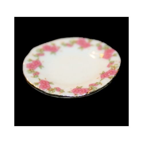 6 Teller mit Rosendesign 3,2cm