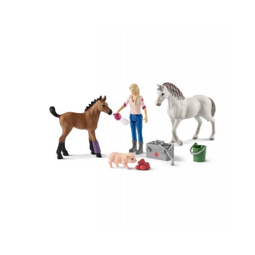 Schleich - 42486 - Arztbesuch bei Stute und Fohlen