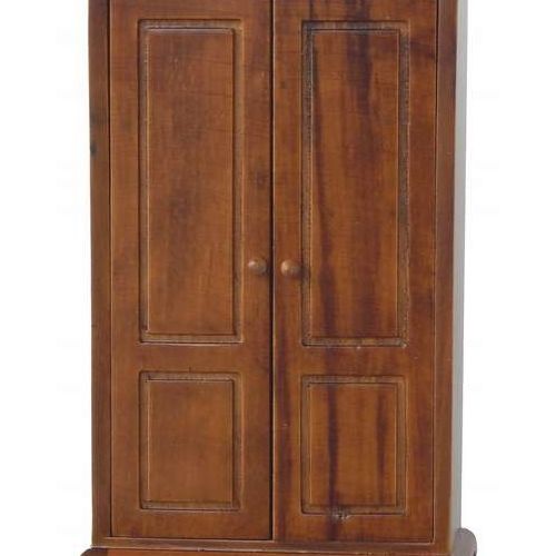 Kleiderschrank holz antikbraun 1:12