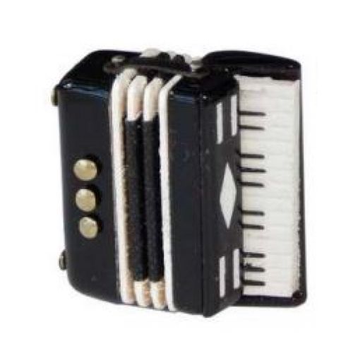 Akkordeon 3cm schwarz, unbeweglich in Koffer - 2