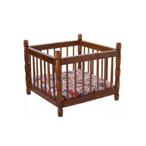 Baby Laufstall antikbraun 1:12