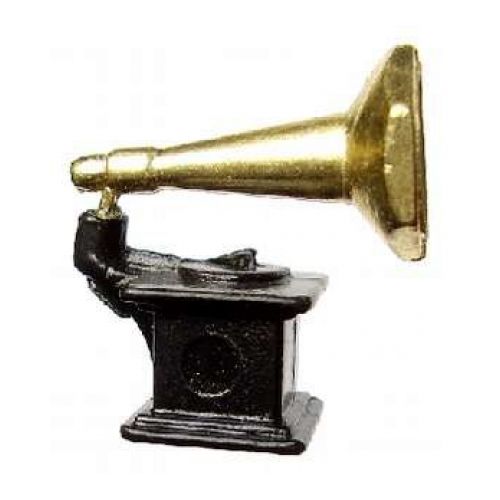 Grammophon aus Metall 3 cm