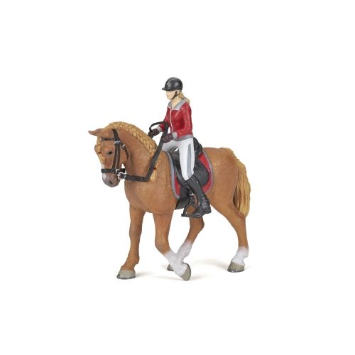 Papo 51564 - Pferdewelt -  Reiterin mit Wanderpferd