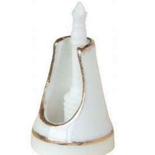 Porzellan Klobürste mit Goldrand 3 cm