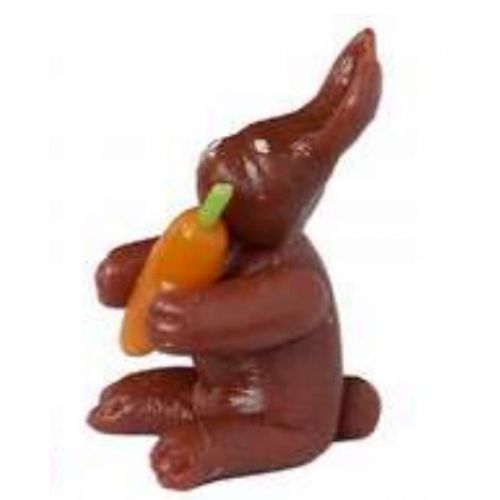 Schokoladenhase mit Karotte 2 cm - 3