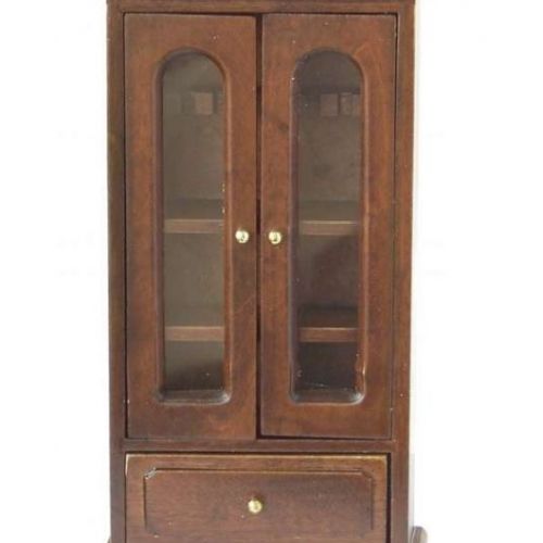 Bücherschrank Antikbraun lackiert 1:12