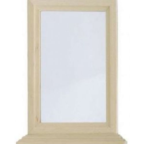 Spiegel Holz natur 8 x 6 cm