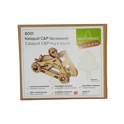Qualitäts Holzbausatz Katapult Click&Play - bespielbar - Made in EU - 3