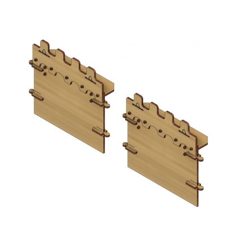 Qualitäts Holzbausatz Zwei Mauern 180 Click&Play - bespielbar - Made in EU - 3