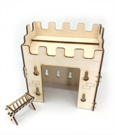 Qualitäts Holzbausatz Stall 180x100 Click&Play - bespielbar - Made in EU - 2