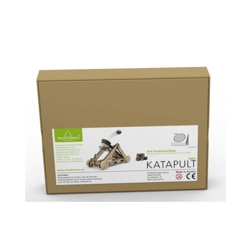 WoodHeroes Qualitäts Holzbausatz Katapult - bespielbar - Made in EU - 3