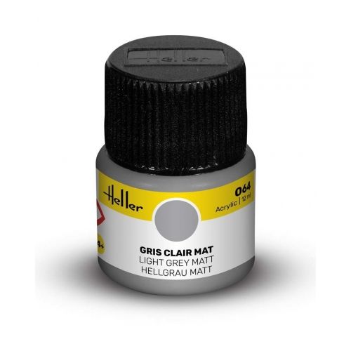 Heller Acrylfarbe 064 Hellgrau matt 12ml