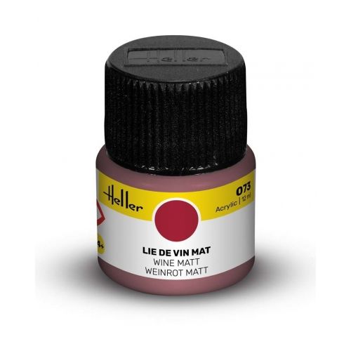 Heller Acrylfarbe 073 Weinrot matt 12ml