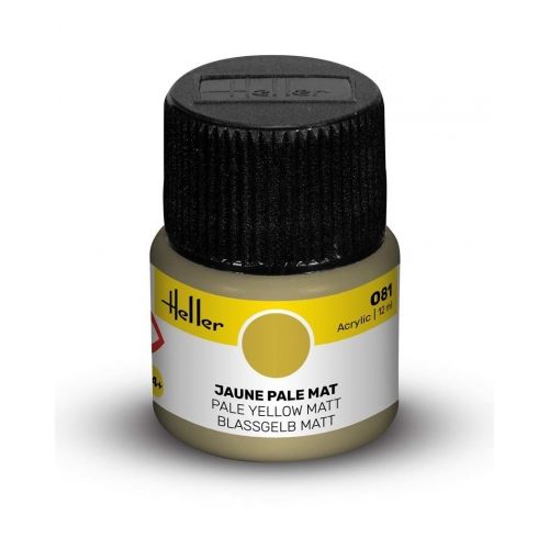 Heller Acrylfarbe 081 Blassgelb matt 12ml