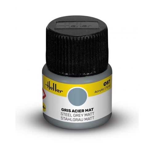 Heller Acrylfarbe 087 Stahlgrau matt 12ml