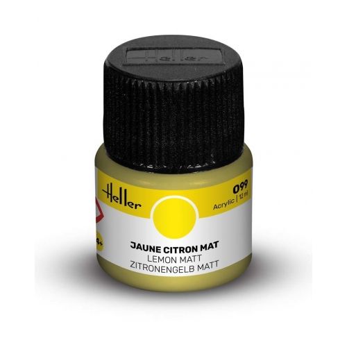 Heller Acrylfarbe 099 Zitronengelb matt 12ml
