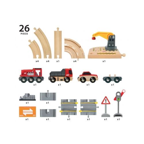 BRIO Straßen und Schienen Kran Set - 10