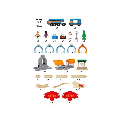 BRIO Smart Tech Sound Action Tunnel Reisezug Set - 11