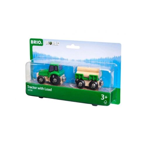 BRIO Traktor mit Holz-Anhänger