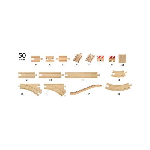 BRIO Großes Schienensortiment 50 Teile - 4