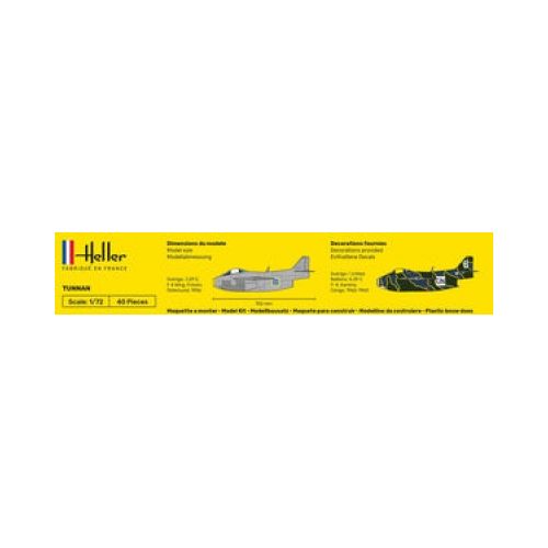 STARTER KIT Kampfjet SAAB J 29 TUNNAN 1:72 - 5