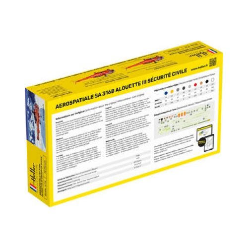 STARTER KIT Helikopter Alouette III Sécurité Civile  1:72 - 2
