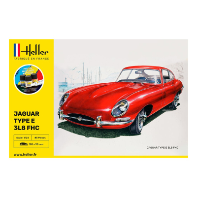 STARTER KIT Jaguar Type E 3L8 FHC 1:24 - 3