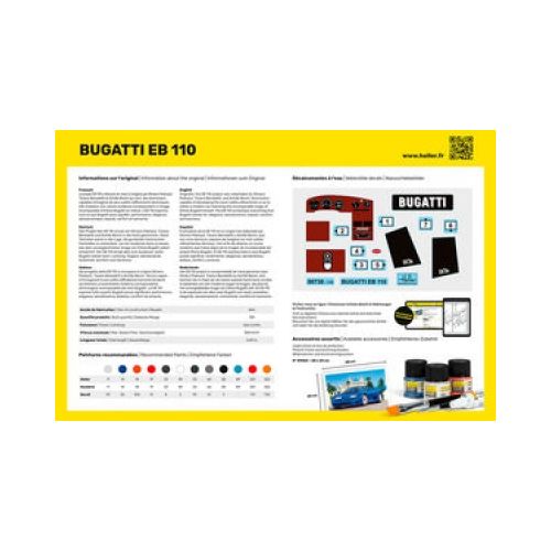 STARTER KIT BUGATTI EB 110  1:24 - 4