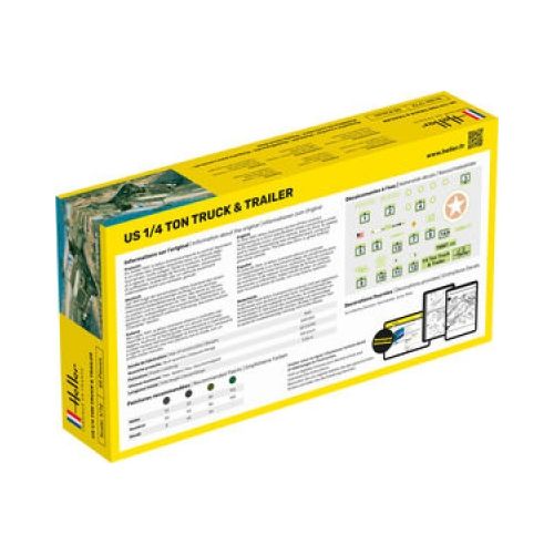 STARTER KIT Militärjeep US 1/4 Ton Truck & Trailer 1:72 - 2