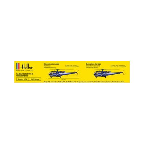 Hubschrauber Helikopter SA 316 Alouette III Gendarmerie 1:72 - 5