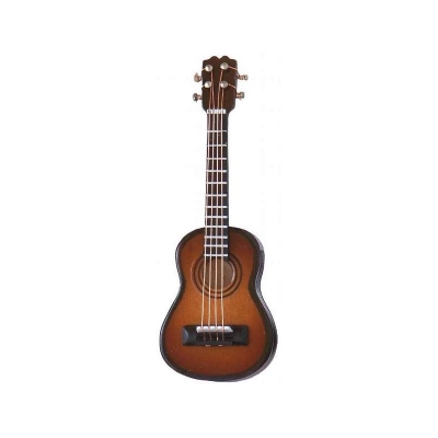 Gitarre 8 cm braun mit Koffer