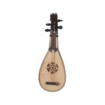 Laute oder Mandoline aus Holz 10 cm im Koffer - 2