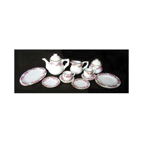 Porzellan Teeservice Kaffeeservice Rosendesign & Goldrand