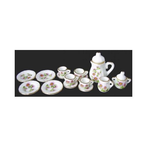 Porzellan Teeservice Kaffeeservice mit Blumendekor