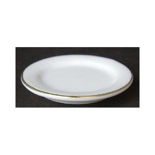 Porzellan Teller mit Goldrand 5 cm