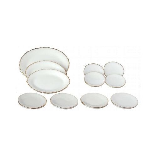 Porzellan Speiseservice mit Goldrand 11er Set