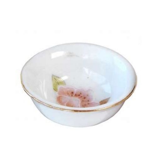 Porzellan Schüssel mit Goldrand und Rosendekor