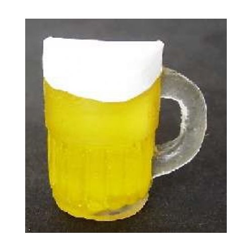 halbes Bierglas  aus Kunststoff mit Schaum 2,5 cm