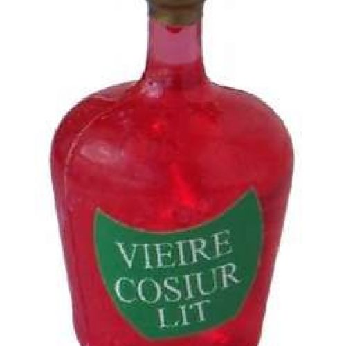 Rote Whisky Flasche 2,5 cm