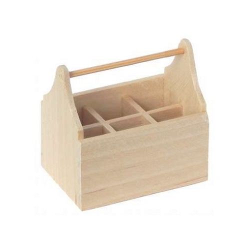 Getränkekiste aus Holz natur leer