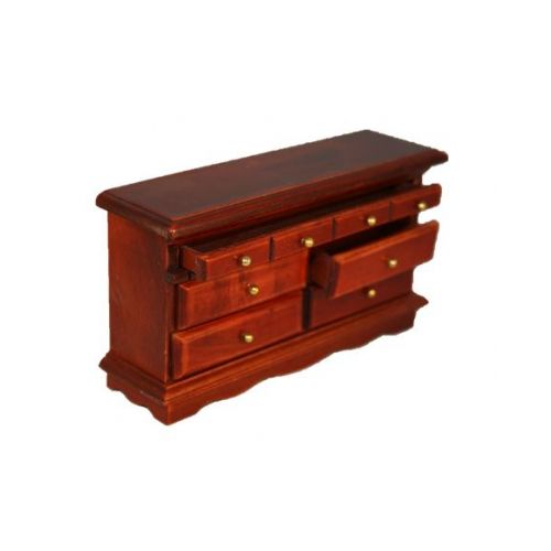 Esszimmer Sideboard Holz mittelbraun 1:12 - 2