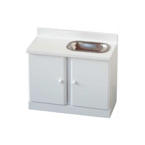 Küchenspüle Holz weiß lackiert