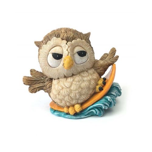 Dekofigur  Eule Surfer